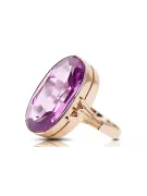 Style vintage Anneau Améthyste Or rose 14 carats vintage d'origine vrc113r